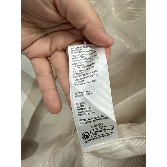 NWT Anthropologie Maeve Moss Brown Large Scale Gingham Check Blazer Jacket Sz M - Picture 5 of 8